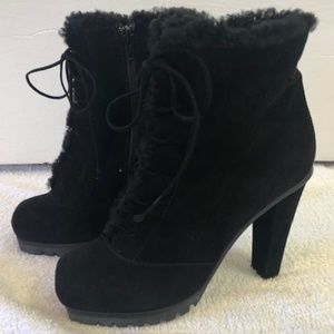 Black Suede Marc Jacobs Ankle Boots Size US 9
